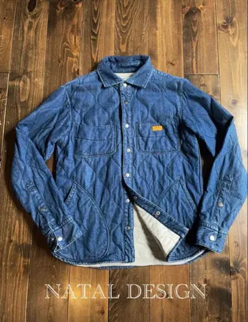 NATAL DESIGN 퀼팅 자켓 데님 블루