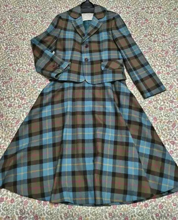 제인 마플 타탄 체크 자켓 & 스커트 셋업