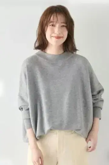 anyfam 무스 터치 박스 니트 그레이