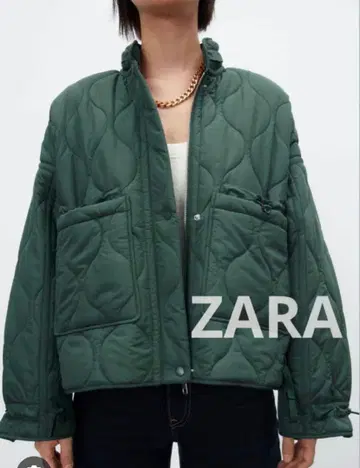ZARA 오버사이즈 퀼팅 자켓 L 경량