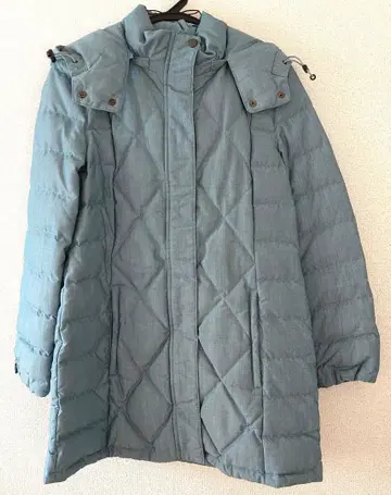 다운 자켓 후드 부착 에디 바우어 라이트 블루