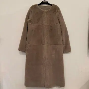 natural mist 노카라 코트 인조 모피 리버서블