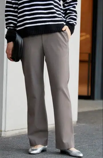 IENA 하이 스트레치 이지 팬츠 그레이 38