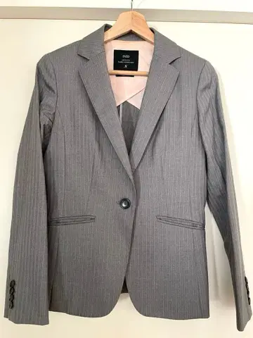 INED 새상품급 실크&울 테일러드 자켓 그레이