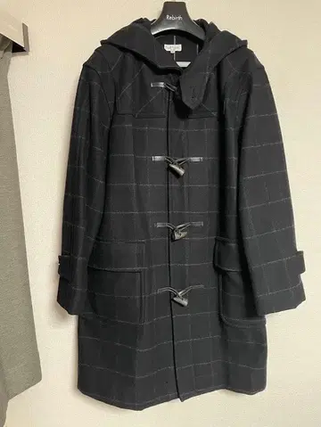 폴스미스 더플 코트 M 사이즈 블랙과 그레이 체크 무늬