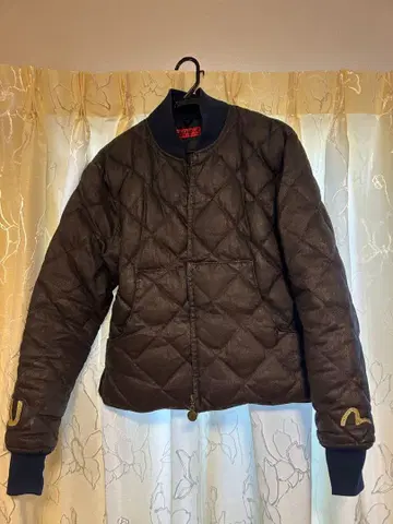 에비수 청바지 야마네 퀼팅 자켓 브라운 레어!