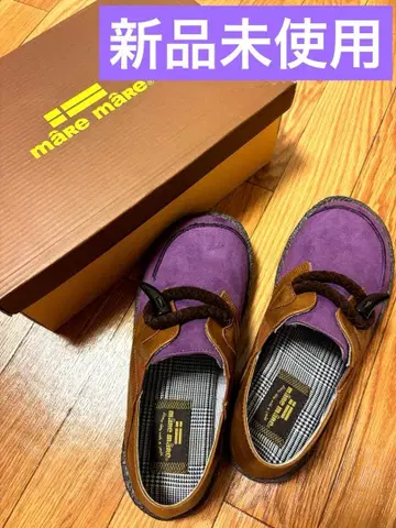 미사용품/mare mare 컴포트 슈즈/퍼플/브라운/L 사이즈