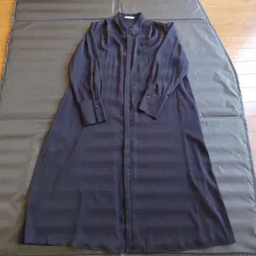 네이비 컬러 긴팔 셔츠 원피스 사이즈 F