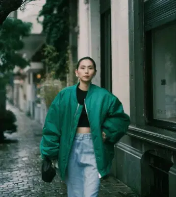 The frankie shop 오버 사이즈 블루종