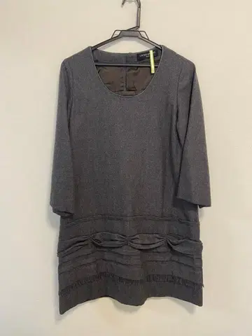 UNITED ARROWS 그레이 무릎 기장 원피스 7부 소매