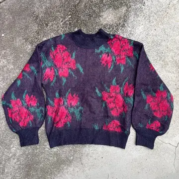 y2k 꽃무늬 니트 구제 의류