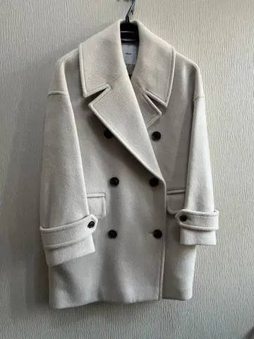 에브레 아이보리 울 피코트 사이즈 36