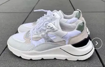 D.A.T.E. FUGA 스니커즈 화이트, 실버, 핑크