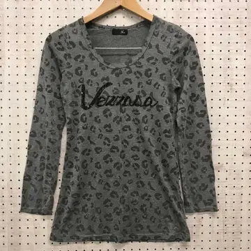 Fur 인디 쓰리 여성용 구제 의류 레오파드 레오파드 무늬 롱T