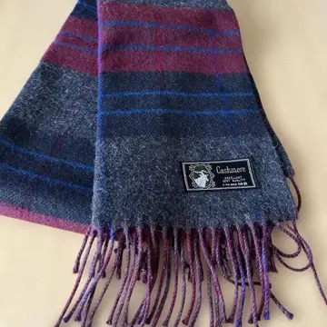 캐시미어 체크 무늬 머플러 일본제