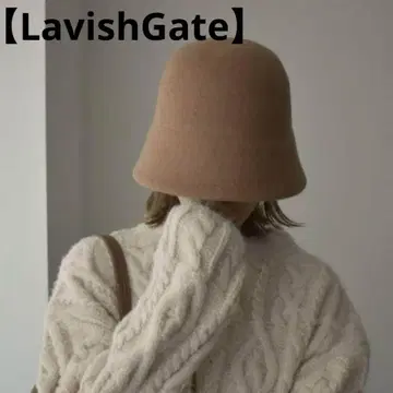LavishGate 라비쉬게이트 울 버킷햇 카멜 모자