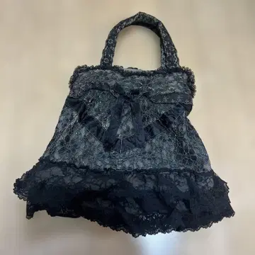 레이스 핸드백 블랙과 그레이
