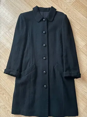 여성용 롱 코트 블랙