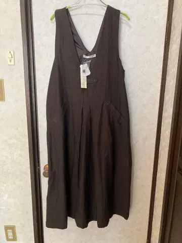 Brillage 헤링본 무늬 마 혼방 오버롤 스커트 LL