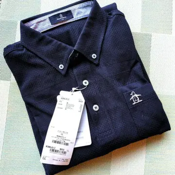 [Munsing wear] 네이비 긴팔 피케 셔츠