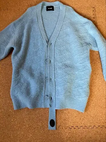 WE11DONE 라이트 블루 가디건