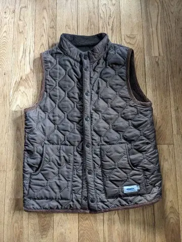 ARMEN 퀼팅 베스트 사이즈 2 브라운