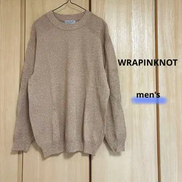WRAPINKNOT 베이지 크루넥 니트 스웨터 M 사이즈