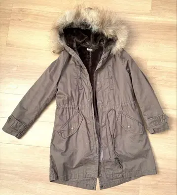 PARADIS TERRE 모즈 코트 퍼 포함 후드