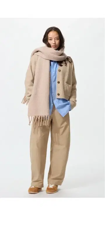 저지 배럴 레그 팬츠 유니클로