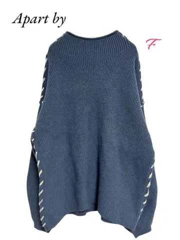 Apart by [새상품급] 니트 스웨터 오버 사이즈 상의 블루 F