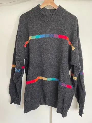 존 스메들리 그레이 하이넥 스웨터 니트