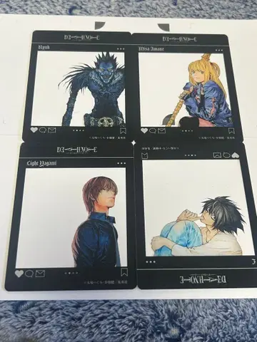 DEATH NOTE 데스노트 SNS풍 클리어 카드 4종