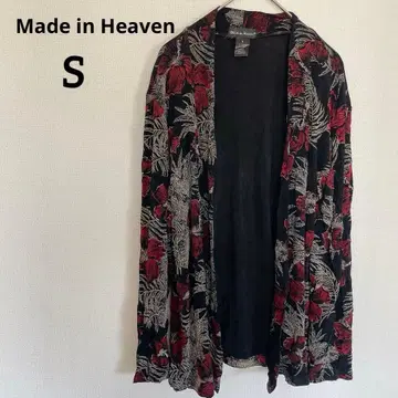 Made in Heaven [ S ] 꽃무늬 가디건 겉옷 블랙 빨간색