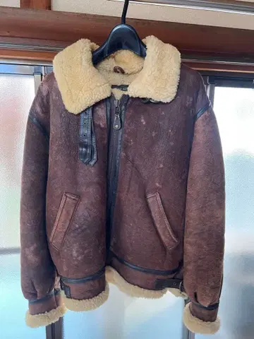 STARTING DOG FIGHT CO. 가죽 플라이트 자켓