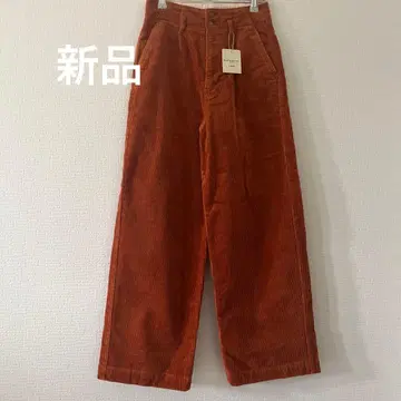 새상품 CEPO 코듀로이 와이드 팬츠 S 오렌지