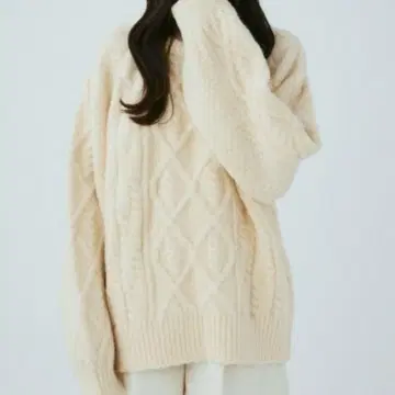 MIEL CRISHUNANT 케이블 니트 프리 사이즈