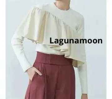 러그나문 프릴 개더 니트 풀오버