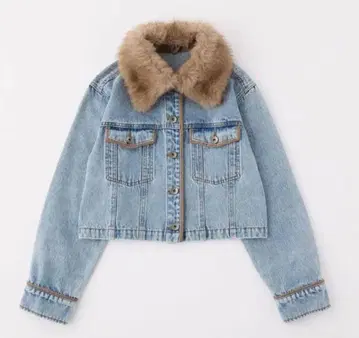 NICECLAUP 인조 모피 옷깃 파이핑 자켓