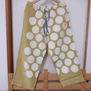 새상품 카이세이도 도트 린넨 팬츠