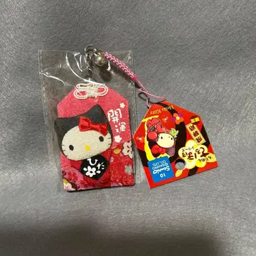 헬로키티 일본풍 스트랩 사루보보 시리즈 미사용
