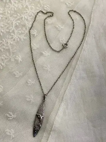 돌고래 서핑보드 실버 목걸이 빈티지 silver 각인