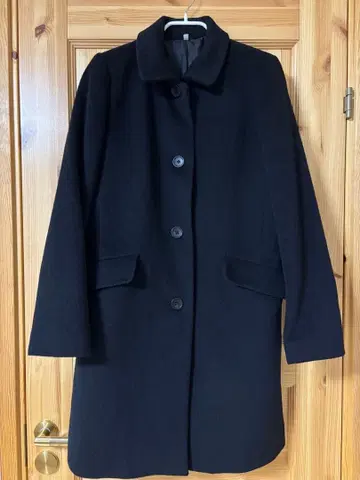 관혼상제 블랙 울 혼방 스텐카라 코트