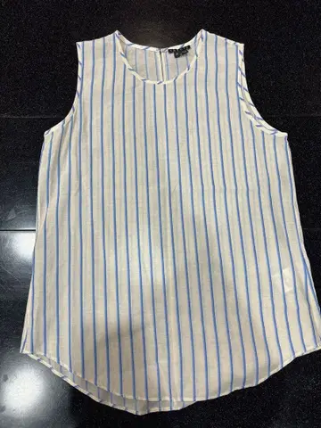 theory 스트라이프 슬리브리스 셔츠