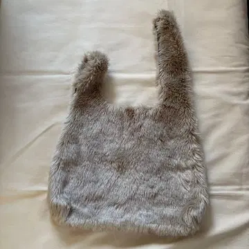 그레이 에코 퍼 핸드백