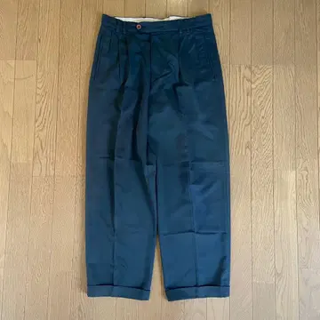 다크 그린 짙은 녹색 슬랙스 구제 의류 빈티지 팬츠