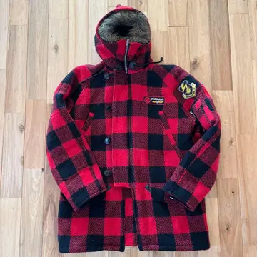 Rotar 후드 부착 체크 자켓 M 사이즈