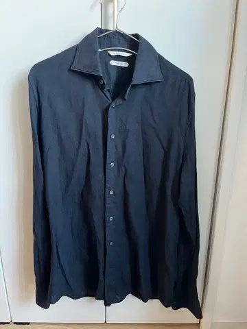 SUITSUPPLY 네이비 ALBINI 린넨 셔츠