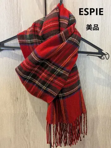 [ 새상품급 ] ESPIE 체크 무늬 머플러 165cm