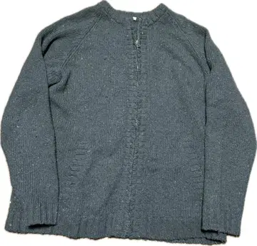 Vintage 그린 노카라 가디건 니트 스웨터