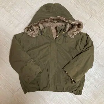 올리브색 3way 플리스 안감 모즈 코트 카키